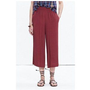 Madewell Clemente Mauve Crop Culottes Wide Pants